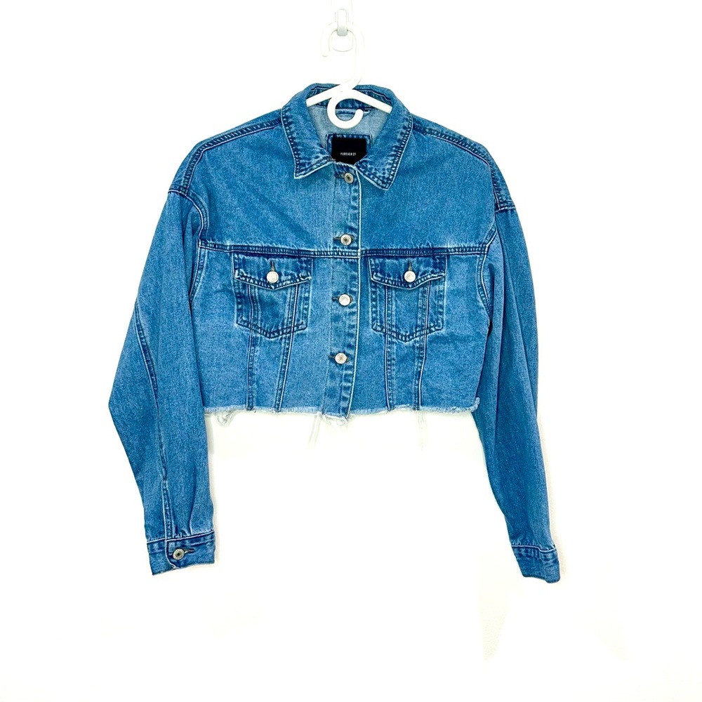 Forever 21 - Cropped Jean Jacket - Small